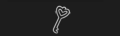Love Key brush stroke preview from Valentine Vibes for Procreate