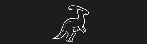 Crested Runner brush stroke preview from Funny Dinos for Procreate