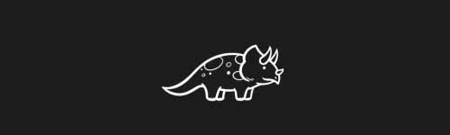 Horned Trike brush stroke preview from Funny Dinos for Procreate