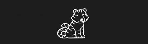 Tiger Stripes brush stroke preview from Jolly Animals for Procreate