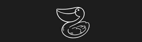 Pelican Splash brush stroke preview from Jolly Animals for Procreate