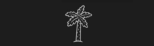 Palm Breeze brush stroke preview from Jolly Animals for Procreate