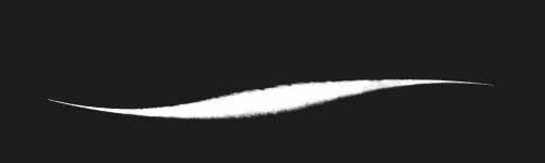 Soft Feather brush stroke preview from Ink Essence for Procreate