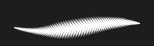 Feather Trail brush stroke preview from Floral Dance for Procreate