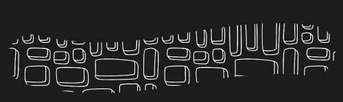 Bone Etching brush stroke preview from Boundless Patterns for Procreate