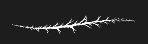 Spike Nest brush stroke preview from Mortal Thicket for Procreate