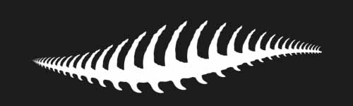 Spine Fang brush stroke preview from Mortal Thicket for Procreate