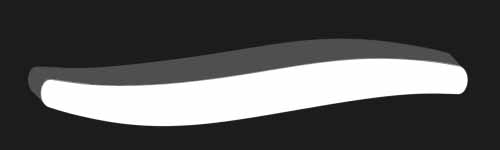 Chrome Mark brush stroke preview from 3D Strokes for Procreate