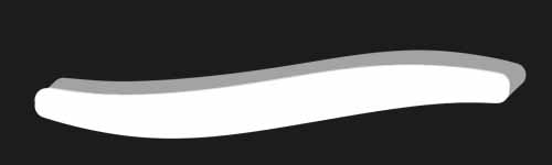 Shine Chroma brush stroke preview from 3D Strokes for Procreate
