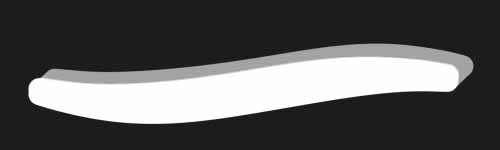 Shine Letter brush stroke preview from 3D Strokes for Procreate