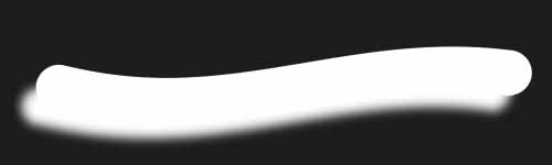 Glowing Shadow Mono brush stroke preview from 3D Playground for Procreate