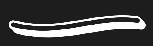 Hollow Line Mono brush stroke preview from 3D Playground for Procreate