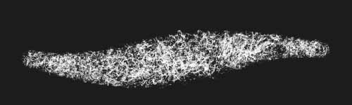 Ash Petal brush stroke preview from Spongy Veil for Procreate