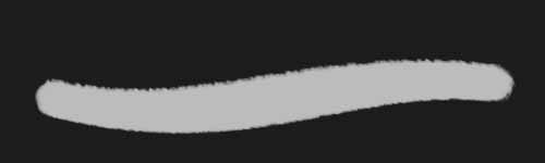 Ashline Flow brush stroke preview from Marker Ember for Procreate