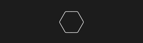 Rounded Hexagon brush stroke preview from Simple Geometry for Procreate