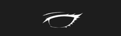 Almond Sharp brush stroke preview from Anime Eyes Builder for Procreate