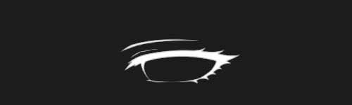 Half Lidded brush stroke preview from Anime Eyes Builder for Procreate