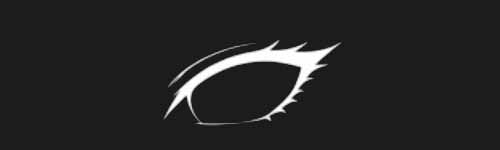 Upward Tilted brush stroke preview from Anime Eyes Builder for Procreate