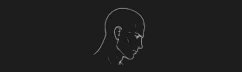 Profile Right Down brush stroke preview from Male Head Base for Procreate