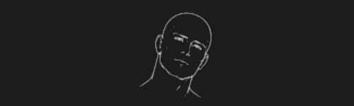 Tilt Left brush stroke preview from Male Head Base for Procreate