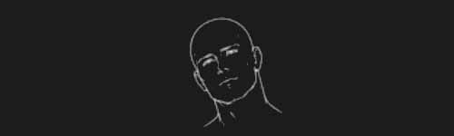 Tilt Right brush stroke preview from Male Head Base for Procreate