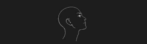 Profile Right Up brush stroke preview from Female Head Base for Procreate