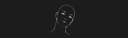 Tilt Left brush stroke preview from Female Head Base for Procreate