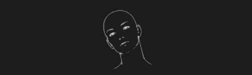 Tilt Right brush stroke preview from Female Head Base for Procreate