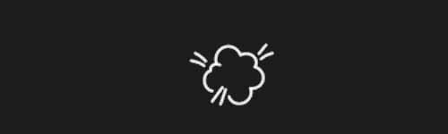 Poof Shape brush stroke preview from Emoji Studio Kit for Procreate