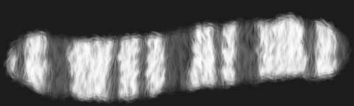 Fluffy Stripes 1 brush stroke preview from Fur Brushes for Procreate