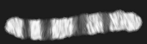 Fluffy Stripes 2 brush stroke preview from Fur Brushes for Procreate