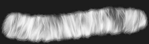 Long Fur 3 brush stroke preview from Fur Brushes for Procreate