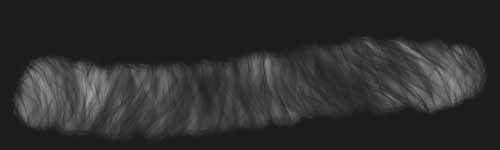 Long Fur 6 brush stroke preview from Fur Brushes for Procreate