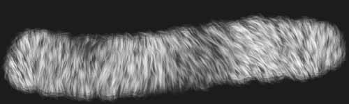 Badger Fur 1 brush stroke preview from Fur Brushes for Procreate