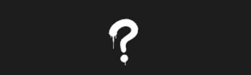Question Mark brush stroke preview from Street Marks for Procreate