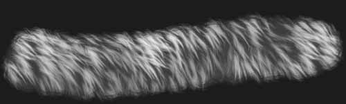 Bear Fur 3 brush stroke preview from Fur Brushes for Procreate