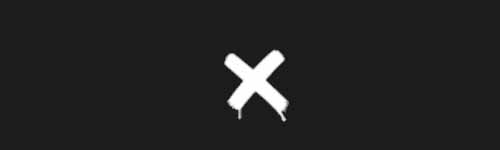 X Mark brush stroke preview from Street Marks for Procreate