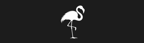 Flamingo brush stroke preview from Bird Silhouettes for Procreate