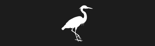 Heron brush stroke preview from Bird Silhouettes for Procreate