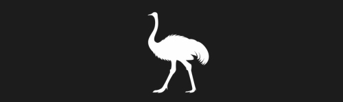 Ostrich brush stroke preview from Bird Silhouettes for Procreate