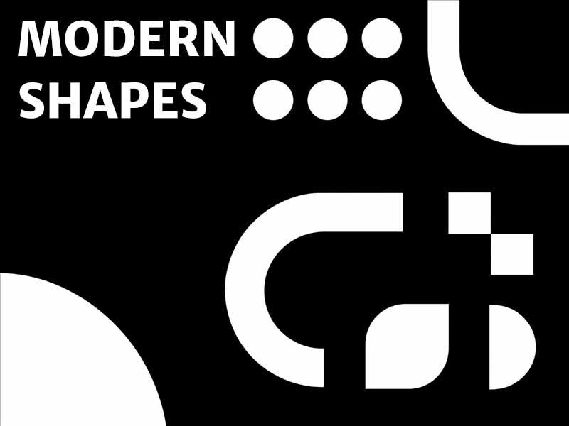 Modern Shapes Procreate brush pack preview