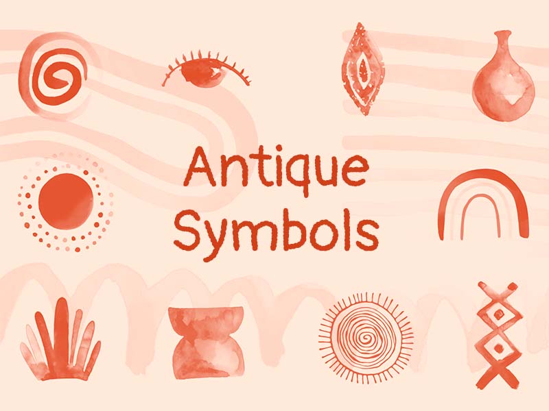 Antique Symbols Procreate brush pack preview