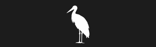 Stork 1 brush stroke preview from Bird Silhouettes for Procreate