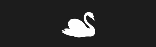 Swan brush stroke preview from Bird Silhouettes for Procreate