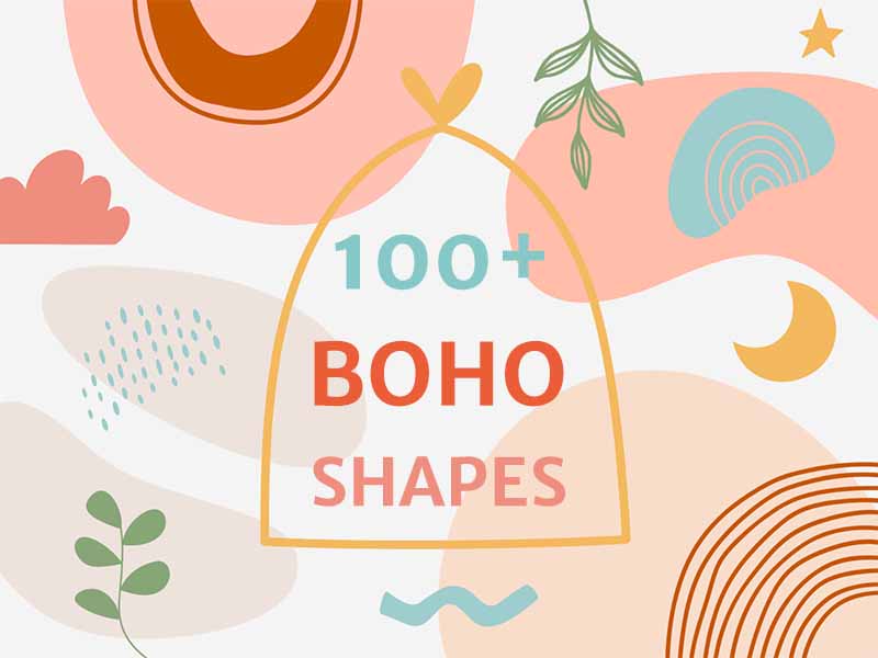 Boho Shapes Procreate brush pack preview