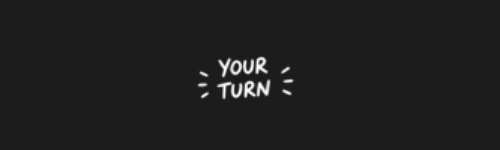 Your Turn brush stroke preview from Social Media Buttons Vol.1 for Procreate