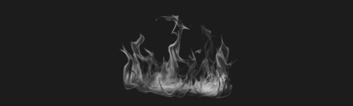 Fire 11 brush stroke preview from Realistic Fire for Procreate