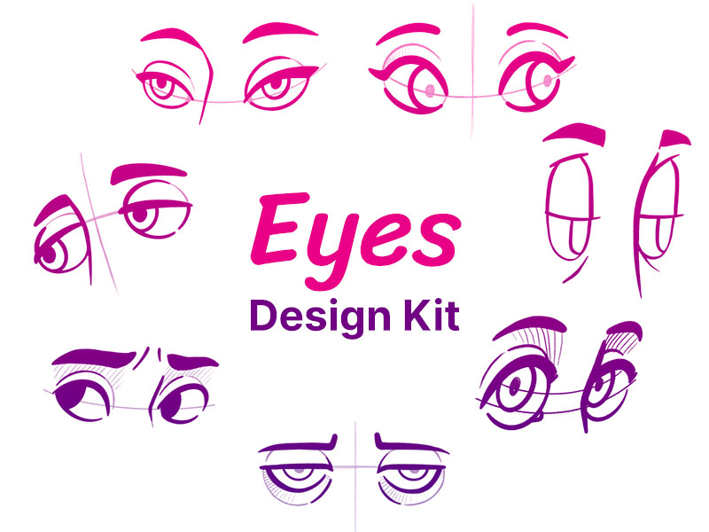 Eyes Design Kit Procreate brush pack preview