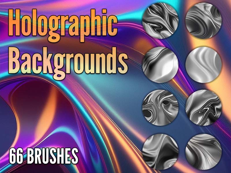 Holographic Backgrounds Procreate brush pack preview