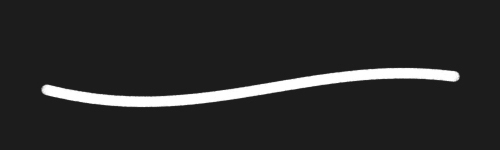 Mono Line brush stroke preview from Fine Liners for Procreate